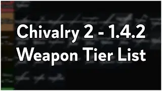 Weapon Tier List - 1.4.2 - Chivalry 2