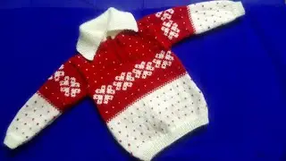 New two colour Sweater design for 1.5 to 2.5 year old kid|Modha and collar|Part-2|Woolen Tutorial#34