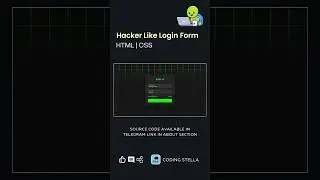 Hacker Like Login Form | Next Level Form | HTML CSS 
