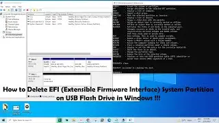 How to Delete (EFI Extensible Firmware Interface) System Partition on USB Flash Drive in Windows !!!