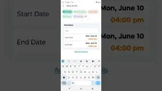 Calendar App Custom Event