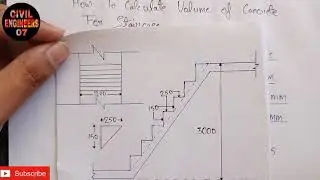 How to calculate volume of concrete in staircase | Civil Engineering |