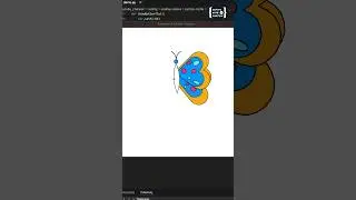 Python Turtle Drawing Butterfly Amazing Graphics 😍 Python Turtle beautiful graphics 38 Shorts | 2024