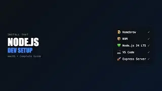 Complete Node.js Dev Setup on Mac (2026)