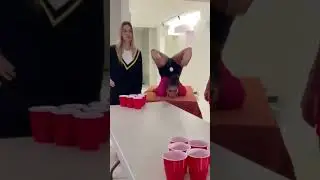 Best beer pong trick shot 😂😂😂