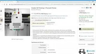 Kodak 3D Printing 1 Portrait Printer