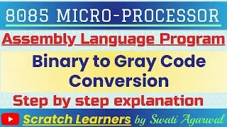 Binary to Gray code conversion in 8085| 8085 program to convert binary to gray code|Binary to Gray