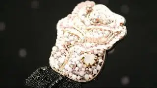 Брошь РОЗОЧКА. Pink Rose Brooch