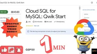 Cloud SQL for MySQL: Qwik Start|| GSP151|| 