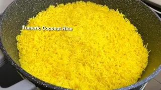 Let's Cook A Perfect Tumeric Coconut Rice// Very Detailed recipe// Masof's kitchen