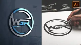 How to make 3d logo design with word initials | Illustrator graphic design tutorial for beginners