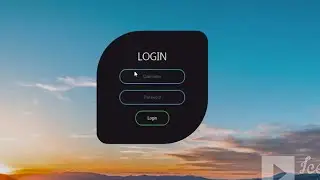 create animated login form using pure html and css