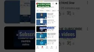 how to delete YouTube shorts from YouTube