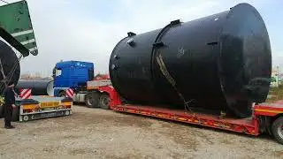Oversize transports with Broshuis and Goldhofer low loader trailers - www.transporturiagabaritice.ro