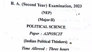 Political science/ राजनीति विज्ञान/B.A 2nd year Major-||/Minor/Elective/poltical Thinkrs/