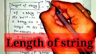 python programming| length of string in python program|How to find length of string in python| Aktu