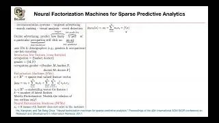 Neural Factorization Machines | Lecture 82 (Part 1) | Applied Deep Learning (Supplementary)