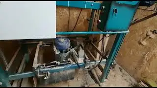 Пилорама дисковая угловая с электронной линейкой.