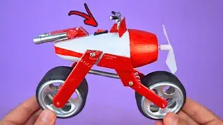 Make an Amazing Mini Motorbike reusing Soda Cans