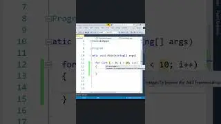 What is i in for loop in C# | #shorts #tutorials  #programming