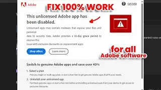 How to fix | This unlicensed Adobe app will be disabled Soon | for all Adobe software
