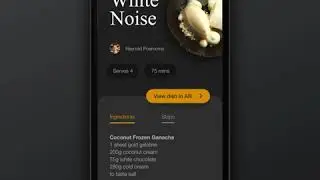 Masterchef Mobile App Concept with Augmented Reality Dishes