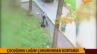 Rusya’da annesiyle birlikte parkta yürüyen çocuk rögar kapağı ters dönünce kuyuya düştü