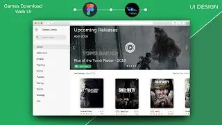 Web Design - Downloading Games UI in Figma