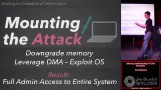 Attacking and Defending Full Disk Encryption Tom Kopchak