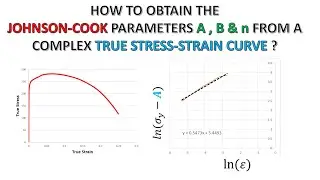 Tutorial: How to obtain the Johnson-Cook Parameters A, B & n from a complex Stress-Strain Curve ?