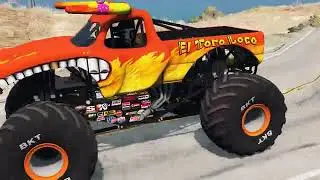 6mes  Cars vs Massive Bulges  BeamNGDrive 360p