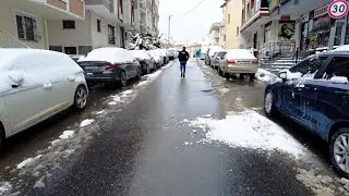 Çekmeköy Karlı Sokaklar Kar Yağdıktan Sonra