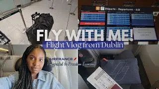 Fly with me vlog | Air France Premium Economy from Dublin