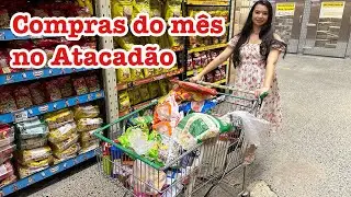 COMPRAS do MÊS no ATACADÃO PELA PRIMEIRA VEZ* OLHA os PREÇOS 😱por-Jane Uchôa