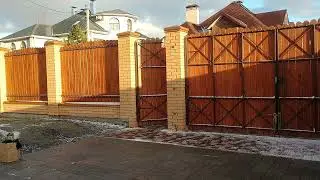 Ворота  Мет  каркас под обшивку деревом - 2 "Броневик" Днепр.