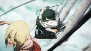 Annie throws Mikasa || Attack on Titan Final Season