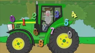 Учим цвета и цифры. Зеленый трактор