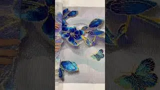 Silk thread embroidery finished product display