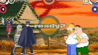 MUGEN - Raidou Kuzunoha and Bender vs Homer and Peter