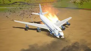 LEGO PLANE CRASHES AND LEGO AIRPLANES FALLS - Airplane Crash in BRICK RIGS