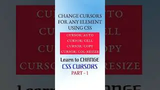 CSS Cursors and how to use them | Part 1
