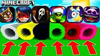 WÄHLE NICHT DIE FALSCHE HORROR RÖHRE (Grinch, Scream, Catnap, Paw Patrol, Bluey) in MINECRAFT