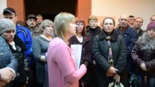 Слюсар зачитує вимоги зборів