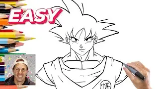 How to Draw Goku Step by Step with Pencil - Dragon Ball Tutorial ✅For Beginners