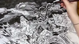Berserk manga drawing