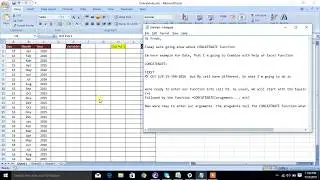 Excel Functions - Tutorial -  CONCATENATE to Join Cells Date & Date Format