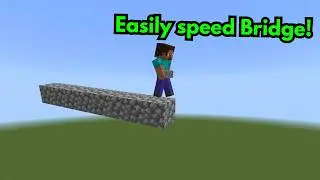 How to easily speed bridge in bedrock Minecraft