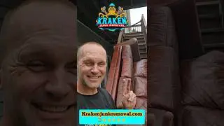 Three couches removed from a second story apartment in Johnson City TN! (Kraken Junk Removal)