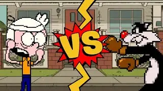 M.U.G.E.N. Battles | Lincoln Loud vs Sylvester | The Loud House vs Looney Tunes