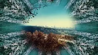 AI landscape created using Generative Adversarial Networks and own visual effects.